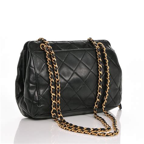 chanel vintage lambskin quilted shoulder bag|Vintage Chanel lambskin bag.